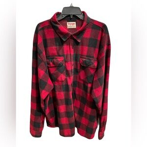 ❤️ WRANGLER BUFFALO PLAID FLEECE BUTTON DOWN JACKET SIZE 3XL